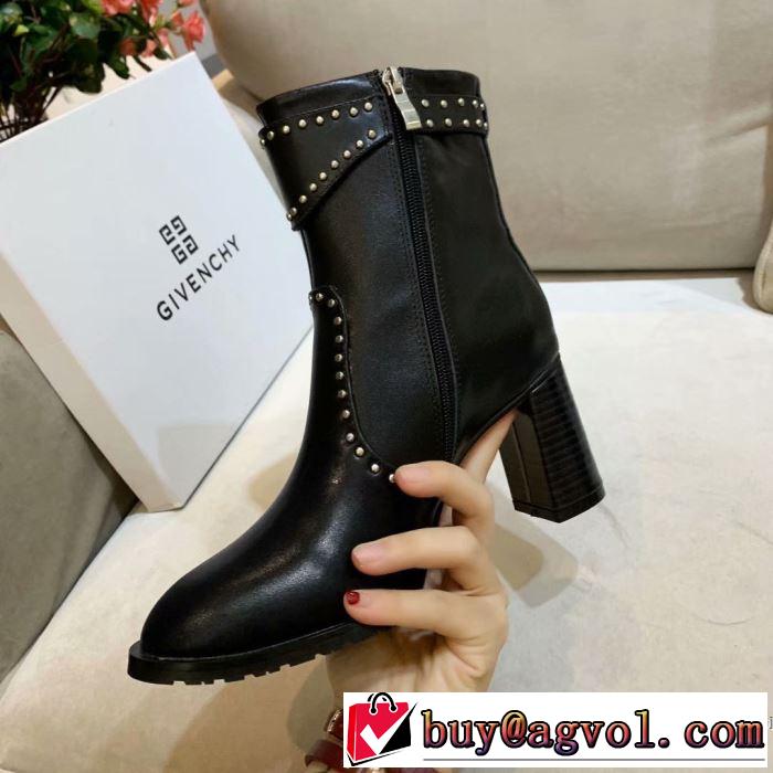 GIVENCHY 今季トレンドをうまく取り 2色可選 ジバンシー お洒落で秋冬注目トレンド  レザーブーツ 【2019秋冬】の注目トレンド