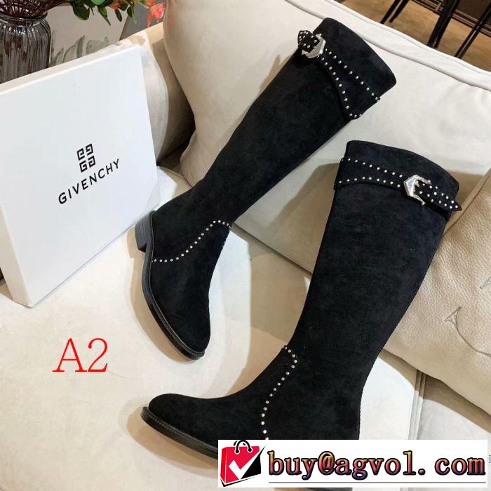 2色可選 2019-20秋冬トレンドファッション ジバンシー GIVENCHY 最新秋冬トレンドをチェック レザーブーツ やっぱり優しい色