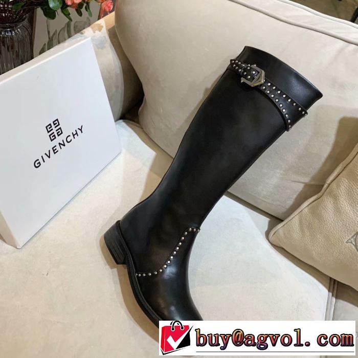 2色可選 2019-20秋冬トレンドファッション ジバンシー GIVENCHY 最新秋冬トレンドをチェック レザーブーツ やっぱり優しい色