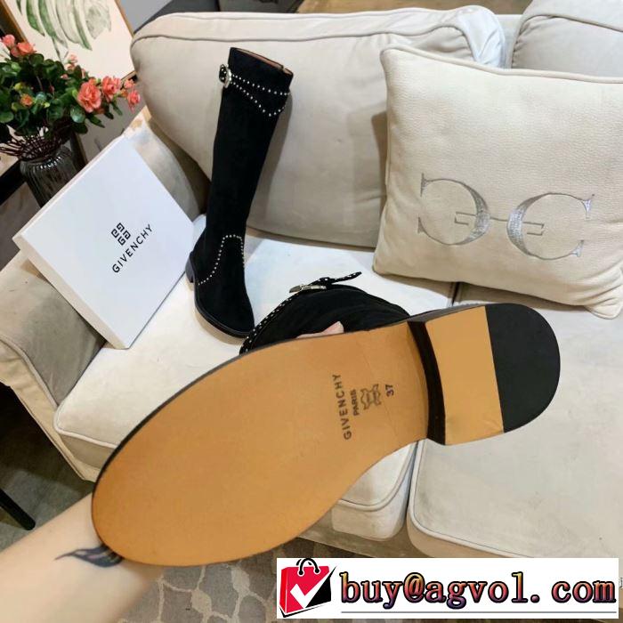 2色可選 2019-20秋冬トレンドファッション ジバンシー GIVENCHY 最新秋冬トレンドをチェック レザーブーツ やっぱり優しい色