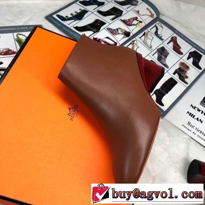 秋冬から人気継続中 レザーブーツ エルメス 最速2019秋冬トレンドブランド HERMES 今年らしい新しい人気色