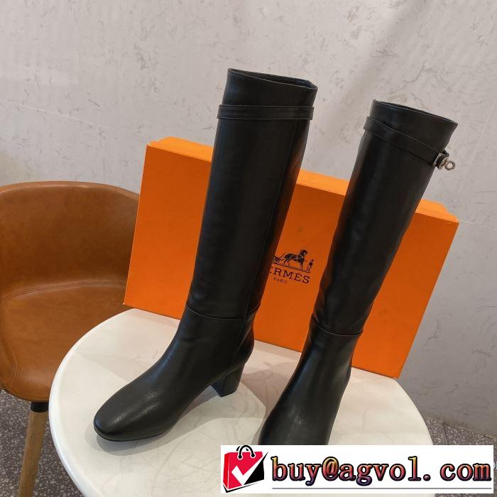 2色可選 レザーブーツ おススメの秋冬アイテムをCHECK エルメス 今季トレンドをうまく取り HERMES 2019トレンドファッション新品