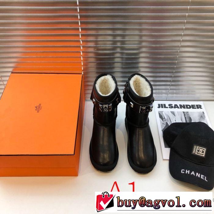 2色可選 最新作おすすめしたい秋冬 エルメス 寒い季節トレンド上品 HERMES 先取り 2019/2020秋冬ファッション レザーブーツ