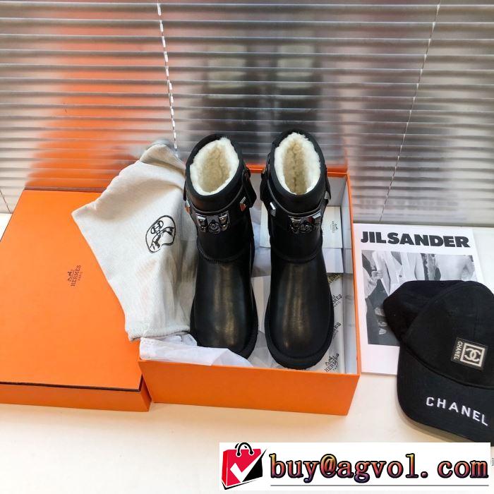 2色可選 最新作おすすめしたい秋冬 エルメス 寒い季節トレンド上品 HERMES 先取り 2019/2020秋冬ファッション レザーブーツ