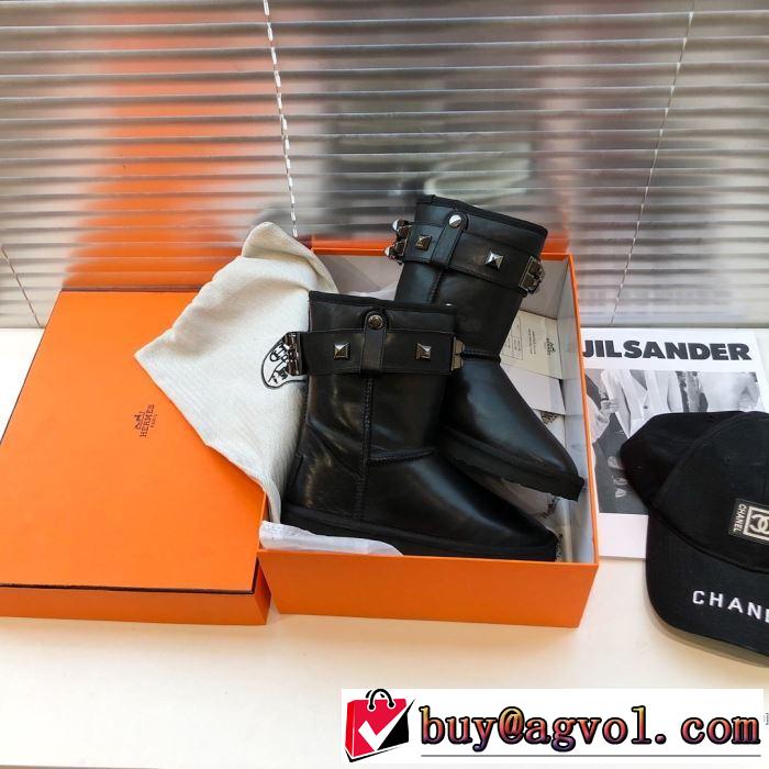 2色可選 最新作おすすめしたい秋冬 エルメス 寒い季節トレンド上品 HERMES 先取り 2019/2020秋冬ファッション レザーブーツ