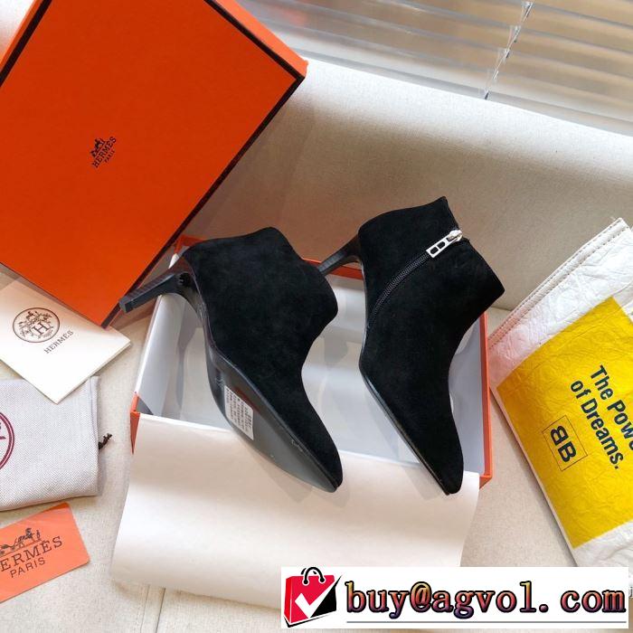 2019-2020秋冬流行色紹介 3色可選 レザーブーツ エルメス 最新秋冬トレンドをチェック HERMES 今年の秋冬のトレンド激安セール