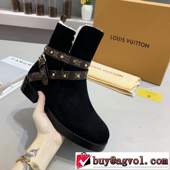 秋冬ファッションコーディネート 2色可選 ルイ ヴィトン LOUIS VUITTON最重要！2019秋冬トレンド  レザーブーツ 最新トレンドコーデおすすめ