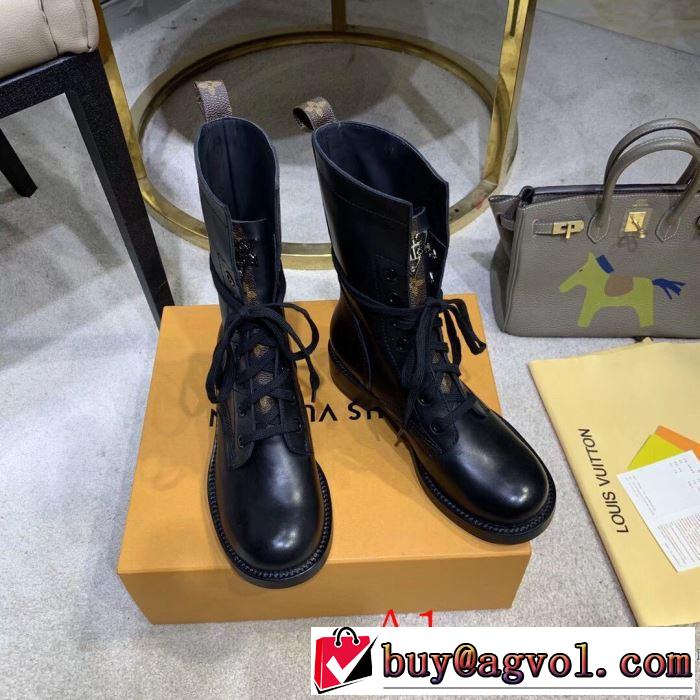 2色可選 ルイ ヴィトン2019秋に注目したい  LOUIS VUITTON 一番おしゃれ秋冬トレンド レザーブーツ おしゃれさんはいち早く取り
