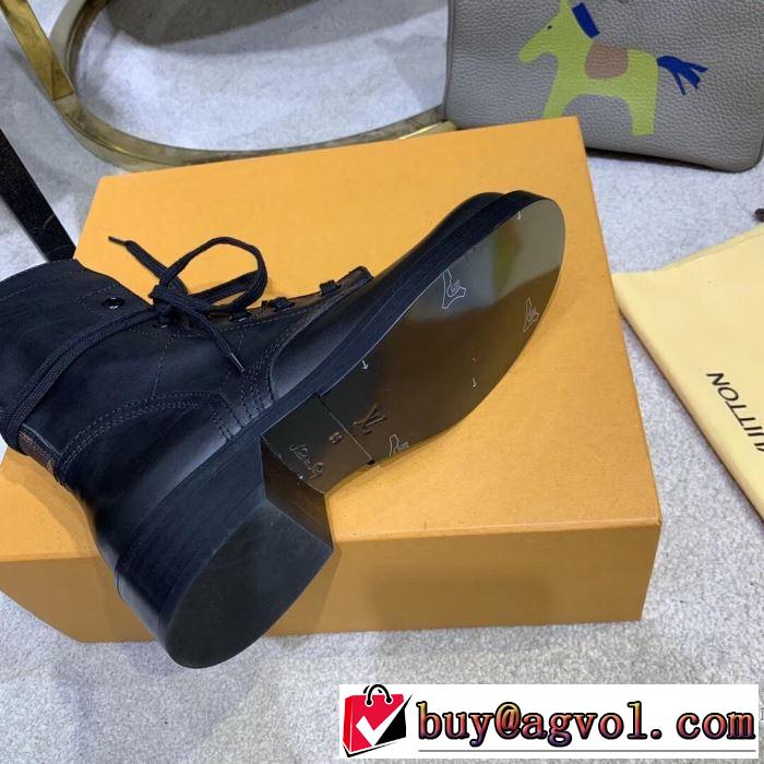2色可選 ルイ ヴィトン2019秋に注目したい  LOUIS VUITTON 一番おしゃれ秋冬トレンド レザーブーツ おしゃれさんはいち早く取り