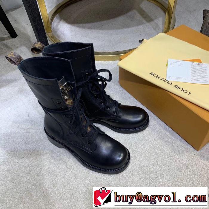2色可選 ルイ ヴィトン2019秋に注目したい  LOUIS VUITTON 一番おしゃれ秋冬トレンド レザーブーツ おしゃれさんはいち早く取り