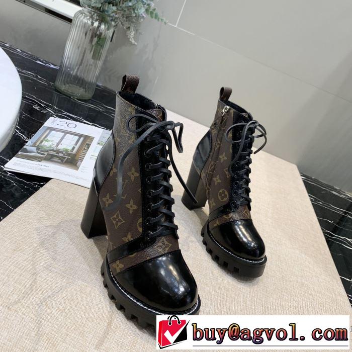 秋冬にお世話になる定番 多色可選 ルイ ヴィトン LOUIS VUITTON 優しいのに存在感 レザーブーツ 【最新】2019年秋冬のトレンド速報