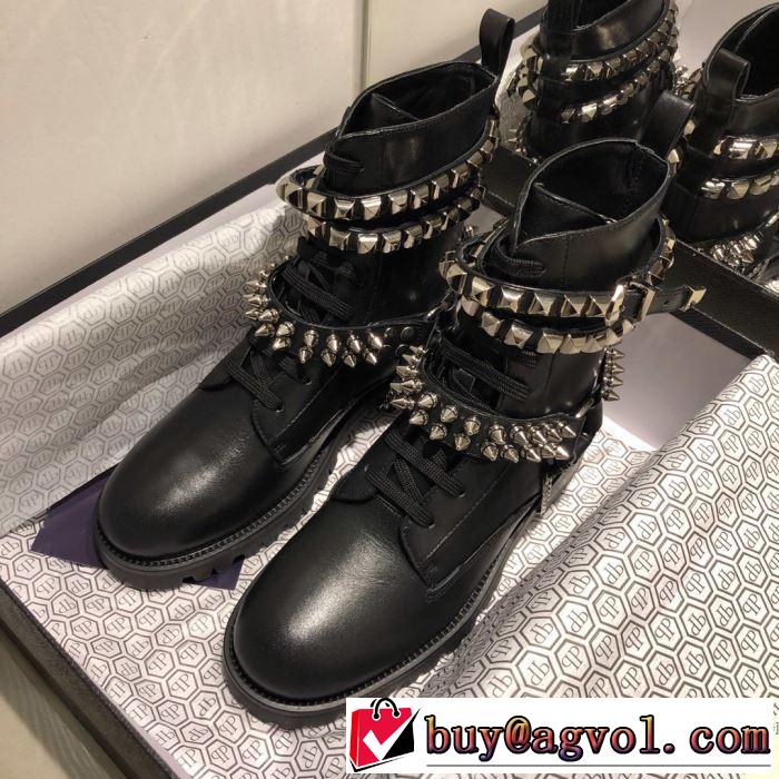 2019秋に注目したい フィリッププレイン一番おしゃれ秋冬トレンド  PHILIPP PLEIN レザーブーツ 秋ファションのトレンド
