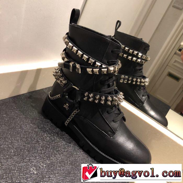 2019秋に注目したい フィリッププレイン一番おしゃれ秋冬トレンド  PHILIPP PLEIN レザーブーツ 秋ファションのトレンド