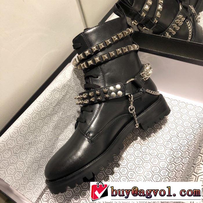 2019秋に注目したい フィリッププレイン一番おしゃれ秋冬トレンド  PHILIPP PLEIN レザーブーツ 秋ファションのトレンド
