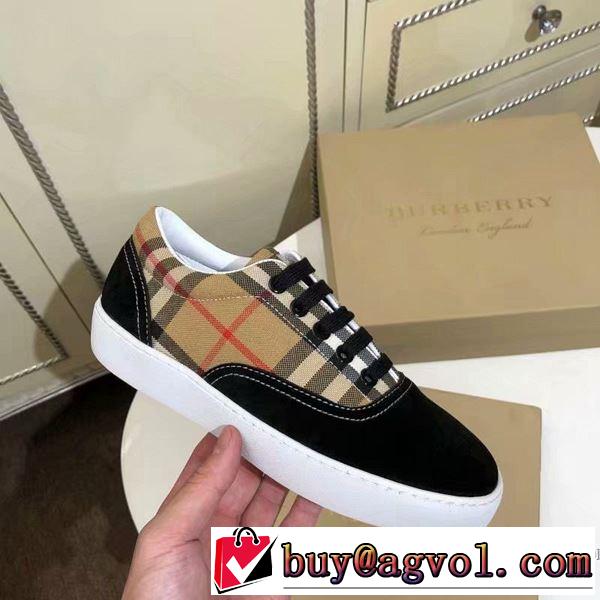 最新のトレンドブランド人気的 2019年春夏シーズンの人気 バーバリー BURBERRY カジュアルシューズ 2色可選