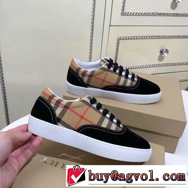 最新のトレンドブランド人気的 2019年春夏シーズンの人気 バーバリー BURBERRY カジュアルシューズ 2色可選