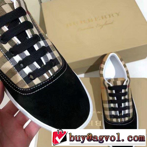 最新のトレンドブランド人気的 2019年春夏シーズンの人気 バーバリー BURBERRY カジュアルシューズ 2色可選