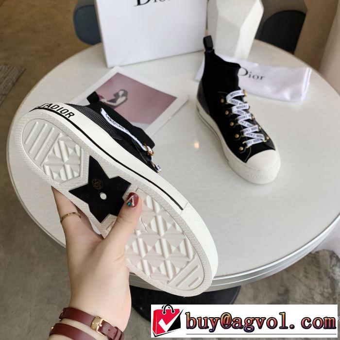 ハイトップシューズ 2色可選 2019春夏の大注目トレンド まずは定番！人気アイテム ディオール DIOR