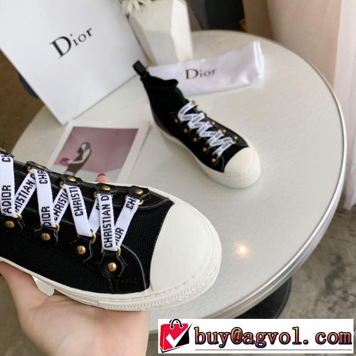 ハイトップシューズ 2色可選 2019春夏の大注目トレンド まずは定番！人気アイテム ディオール DIOR