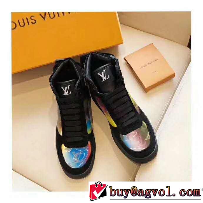 2019春夏のトレンド新商品 夏先に大活躍する ルイ ヴィトン LOUIS VUITTON ハイトップシューズ 2色可選 男女兼用