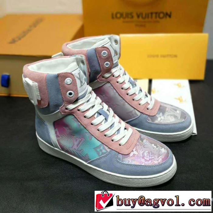 2019春夏のトレンド新商品 夏先に大活躍する ルイ ヴィトン LOUIS VUITTON ハイトップシューズ 2色可選 男女兼用