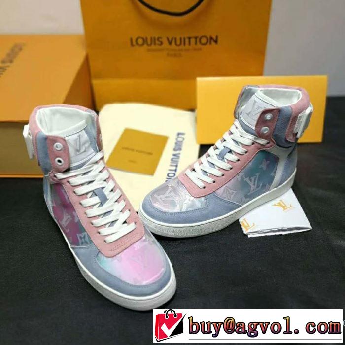 2019春夏のトレンド新商品 夏先に大活躍する ルイ ヴィトン LOUIS VUITTON ハイトップシューズ 2色可選 男女兼用