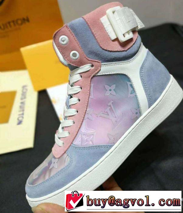 2019春夏のトレンド新商品 夏先に大活躍する ルイ ヴィトン LOUIS VUITTON ハイトップシューズ 2色可選 男女兼用