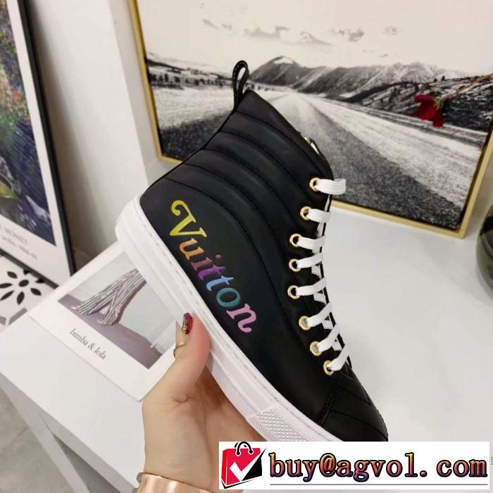 注目度が高まり最新コレクション 2019春夏は人気定番 ルイ ヴィトン LOUIS VUITTON ハイトップシューズ 2色可選