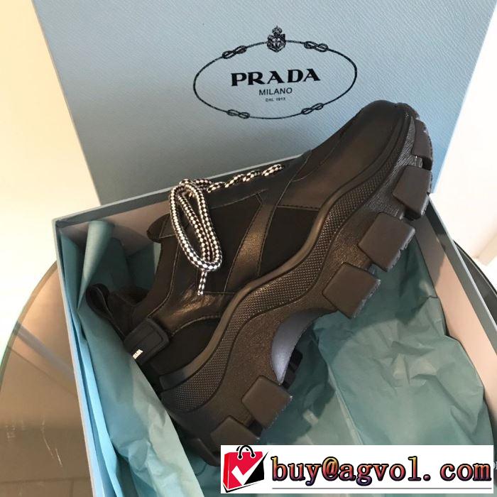 カジュアルシューズ 2色可選 プラダ PRADA 2019春夏トレンドアイテム 今シーズン注目のデザイン