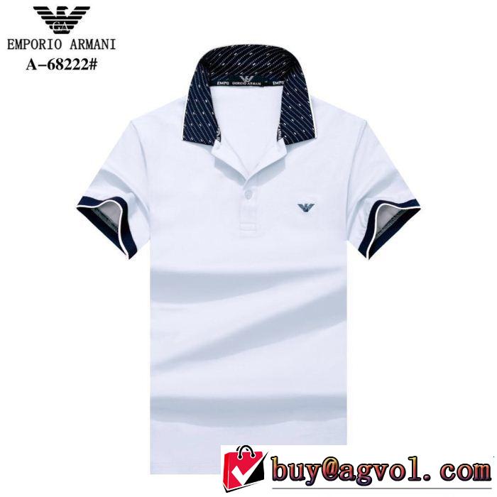 半袖Tシャツ 4色可選 夏の王道　適度な上品さ 2019即旬な装いに ARMANI アルマーニ
