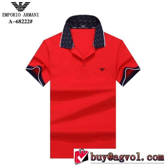 半袖Tシャツ 4色可選 夏の王道　適度な上品さ 2019即旬な装いに ARMANI アルマーニ