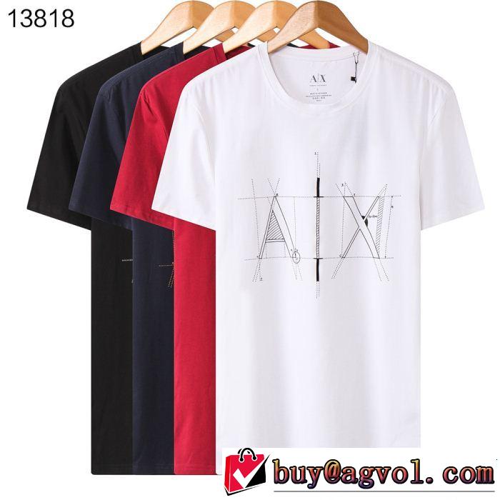 4色可選 今っぽいトレンド 優しげ人気アイテム ARMANI アルマーニ 半袖Tシャツ