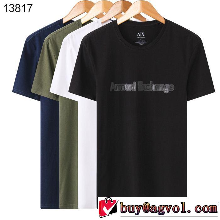 ARMANI アルマーニ 半袖Tシャツ 4色可選 季節をまたい新作アイテム 鮮度が手に入る