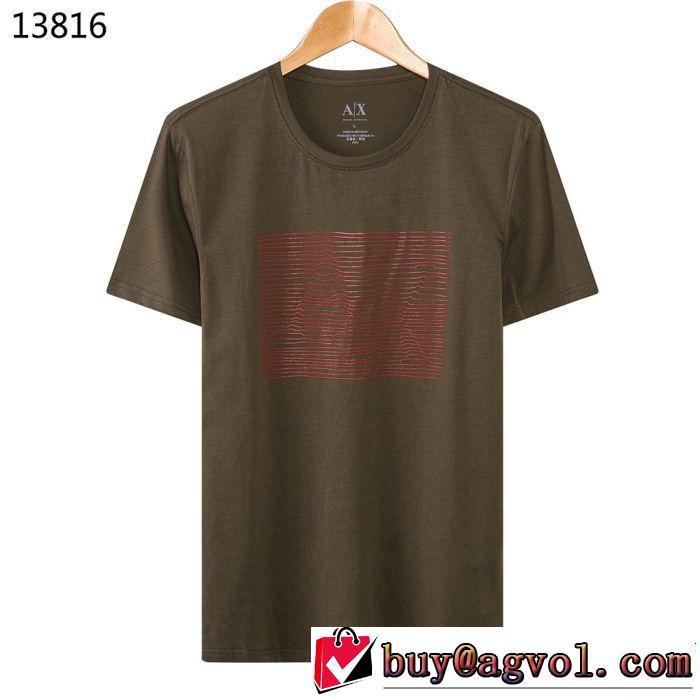 目を引く春夏トップス 今年もトレンド ARMANI アルマーニ 半袖Tシャツ 4色可選