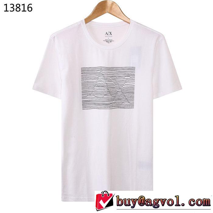 目を引く春夏トップス 今年もトレンド ARMANI アルマーニ 半袖Tシャツ 4色可選