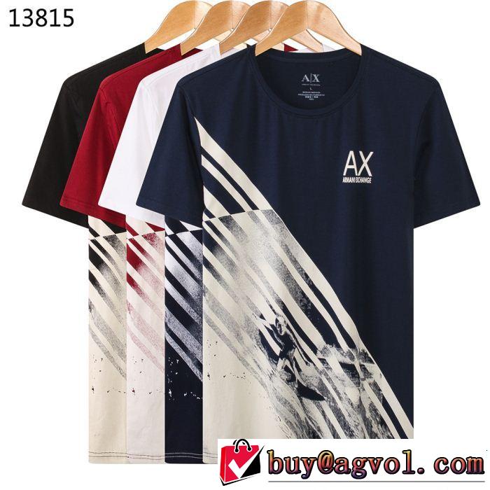 スタイルアップ効果 ARMANI アルマーニ 半袖Tシャツ 4色可選 サラサラの着心地