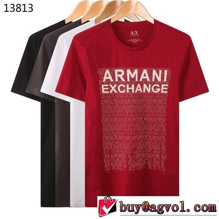 半袖Tシャツ 4色可選 大人っぽく仕上げ きれいめ派に上質 ARMANI アルマーニ