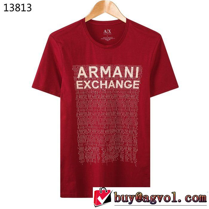 半袖Tシャツ 4色可選 大人っぽく仕上げ きれいめ派に上質 ARMANI アルマーニ