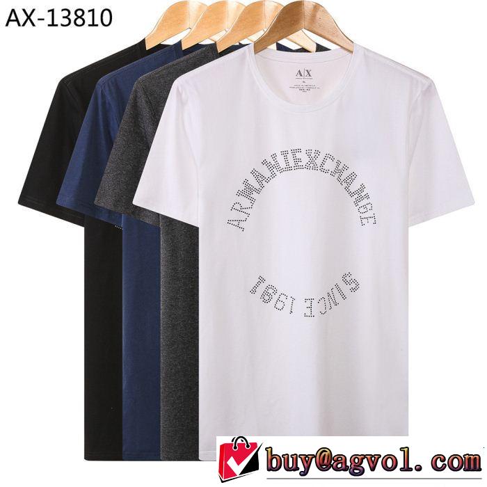 春夏のトレンドアイテム 通勤の定番 ARMANI アルマーニ 半袖Tシャツ 4色可選