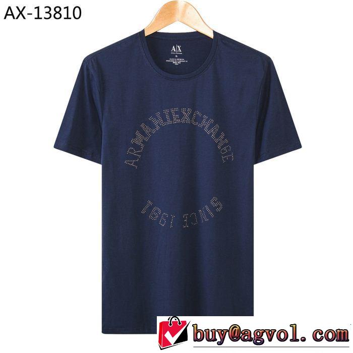 春夏のトレンドアイテム 通勤の定番 ARMANI アルマーニ 半袖Tシャツ 4色可選