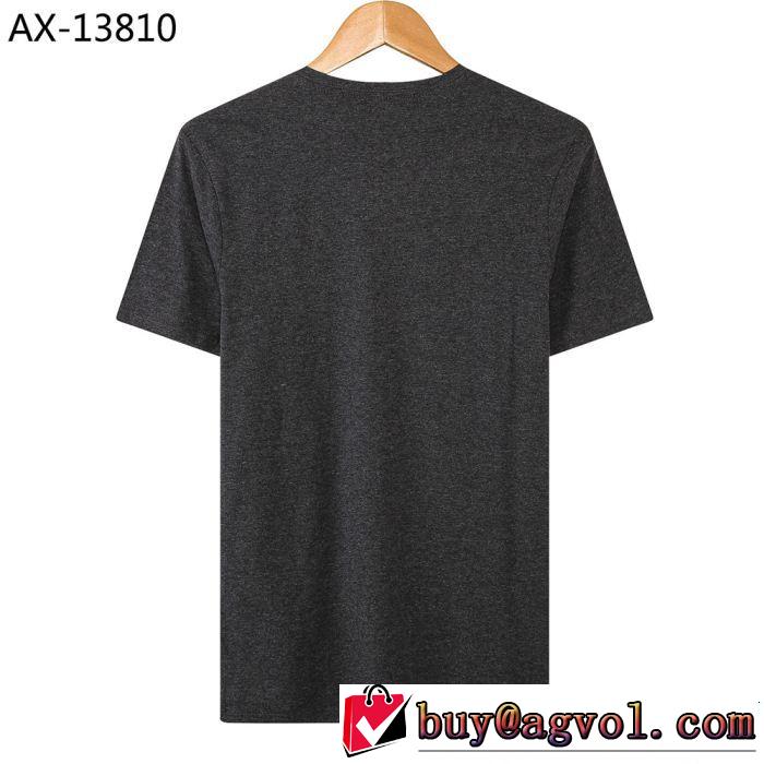 春夏のトレンドアイテム 通勤の定番 ARMANI アルマーニ 半袖Tシャツ 4色可選