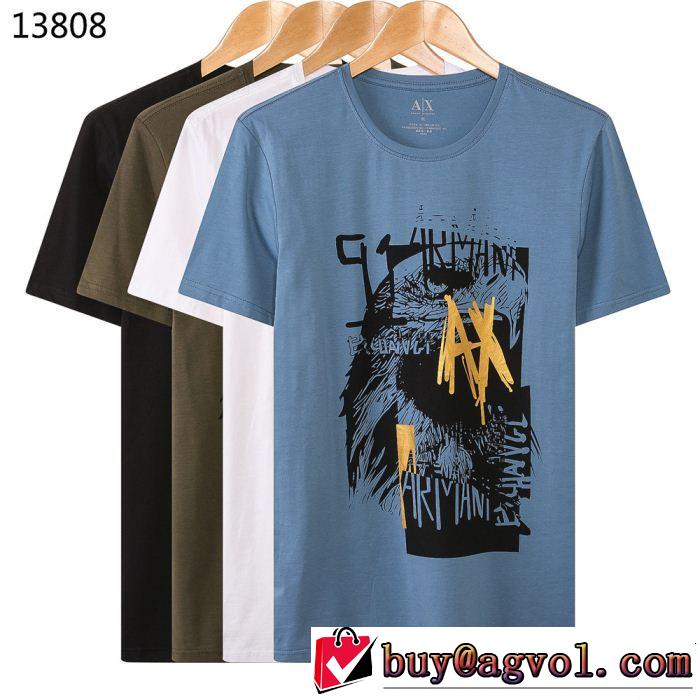 一気にトレンド感満載な着こなし 抜け感スゴイ ARMANI アルマーニ 4色可選 半袖Tシャツ
