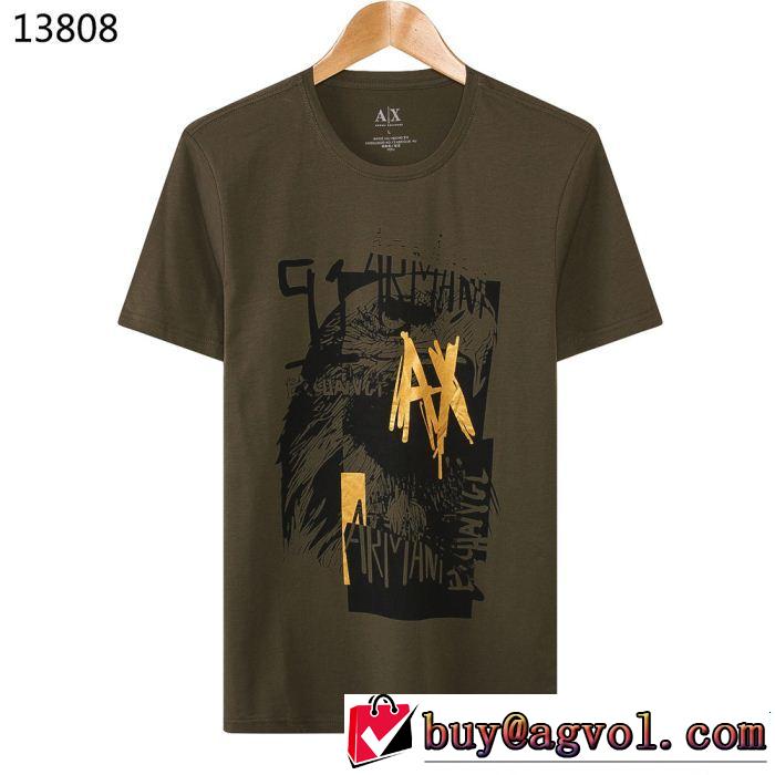 一気にトレンド感満載な着こなし 抜け感スゴイ ARMANI アルマーニ 4色可選 半袖Tシャツ