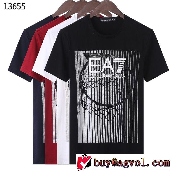 ARMANI アルマーニ 半袖Tシャツ 4色可選 夏らしい爽やかさ 知的優秀アイテム