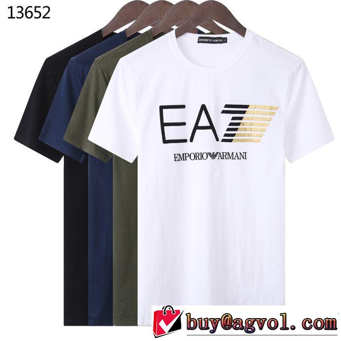 オシャレ上級者に 2019年の夏のマスト ARMANI アルマーニ 半袖Tシャツ 4色可選