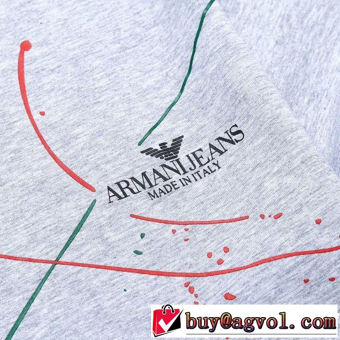 3色可選 甘過ぎず大人な印象に 今年流大人っぽさ ARMANI アルマーニ 半袖Tシャツ