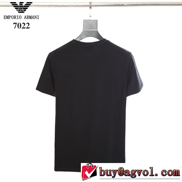 2色可選 今っぽいトレンド アルマーニ大人の余裕が漂う ARMANI Tシャツ/ティーシャツ夏っぽさ新作アイテム