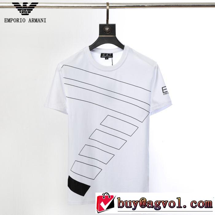  今旬のシルエットバランス アルマーニ 2色可選 ARMANI ちょっと大人の印象 スタイルアップ上品 Tシャツ/ティーシャツ