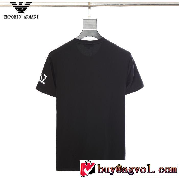 今旬のシルエットバランス アルマーニ 2色可選 ARMANI ちょっと大人の印象 スタイルアップ上品 Tシャツ/ティーシャツ