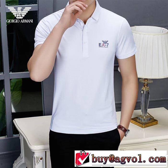 ARMANI アルマーニ  半袖Tシャツ 2色可選 2019年春夏シーズンの人気 オシャレ印象で人気の高い